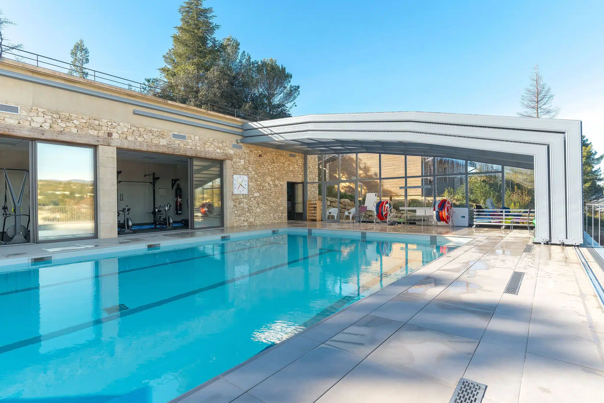 Heated indoor pool at the estate